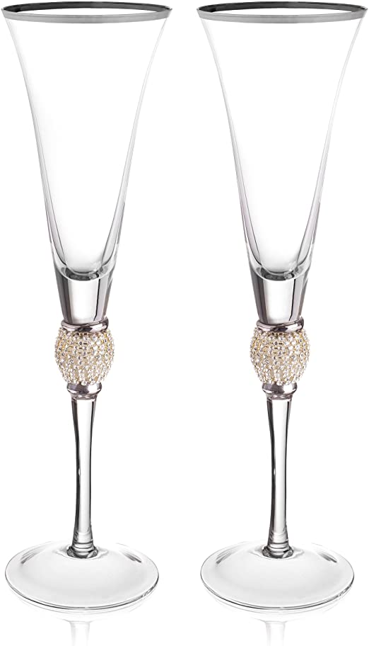 Champagne Diamond Flute Set  2